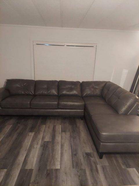 Gray Faux Leather 2 Piece Sectional For Sale In Auburn, Wa - Offerup pertaining to A Closer Look at the Benzara BM166749 Two-Piece Gray Sectional